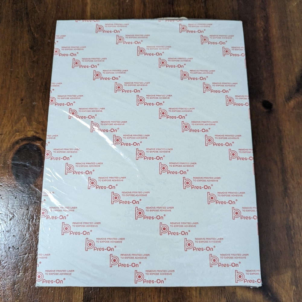 NIP 50 Pres-On Self Stick White Paper Mounting Craft Boards